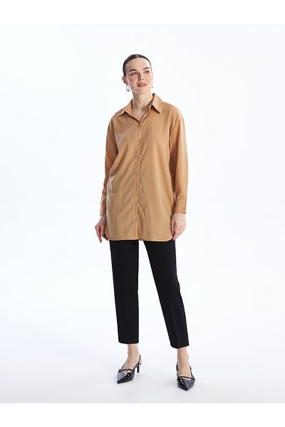 LC Waikiki Oversize Γυναικείο πουκάμισο τουνίκ - Μασίφ μακρυμάνικο