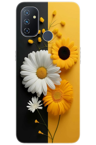 Oneplus Nord N100 (BE2013) Uyumlu Kılıf Desen Baskılı Silikon Papatya Serisi ...