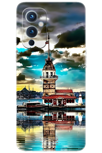 Oneplus 9 LE2115-LE2117 Uyumlu Kılıf Desen Baskılı Silikon Kız Kulesi STK:692 CP-5ZZGn8G