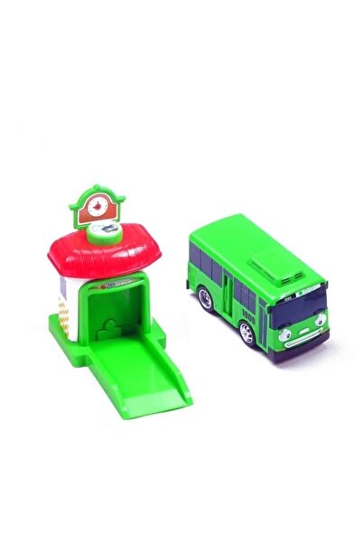 RAMO'S STORE Tayo 4l'ü Set 4 Otobüs Ve Garajlar Seti Oyuncak Fırlatmalı Garaj Set