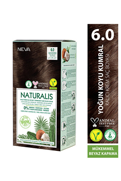 NEVA NATURALIS 6.0 YOĞUN KOYU KUMRAL Amonyaksız Kalıcı Krem Saç Boyası Seti (...