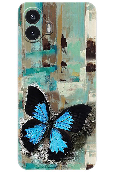 NOTHING Phone 2 Uyumlu Kılıf Desen Baskılı Silikon Kelebek Resim STK:549 CP-h1zyj6r