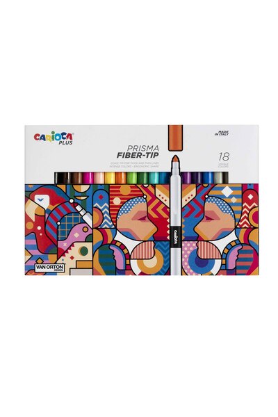 carioca قلم طلاء CARIOCA PLUS PRISMA من الألياف 18 قطعة