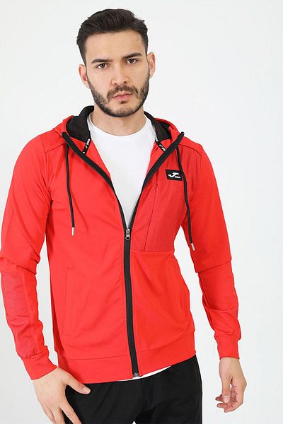 Joma Мъжки ежедневен суичър с качулка, цял цип Poly.Crush M4232302