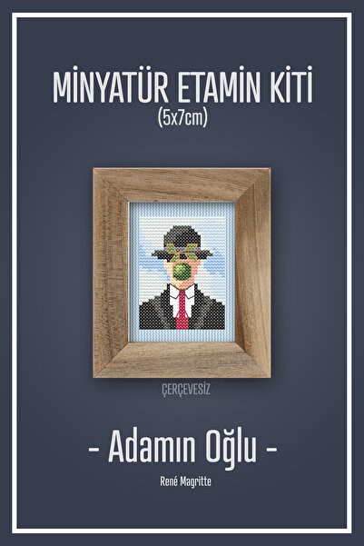 Duxud Adamın Oğlu (SON OF MAN) Dmc Muline Çerçevesiz Mini Etamin Kiti 10x10cm