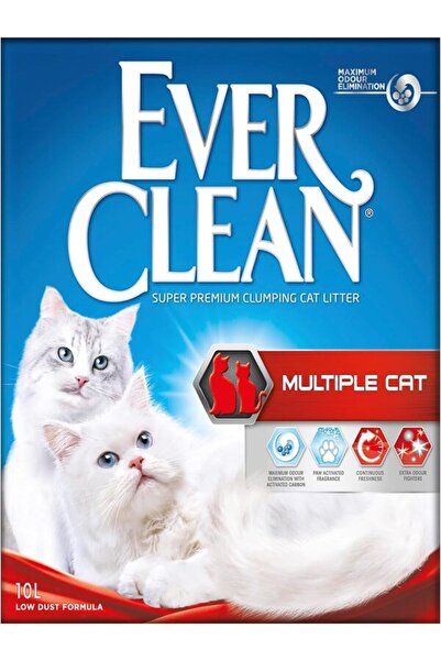 Ever Clean Multiple Cat Ekstra Güçlü Topaklanan Kedi Kumu, Eşsiz Aktif Karbon...