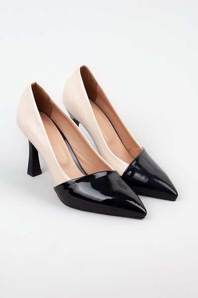 Adım Adım Women's Black Beige Stylish Stiletto