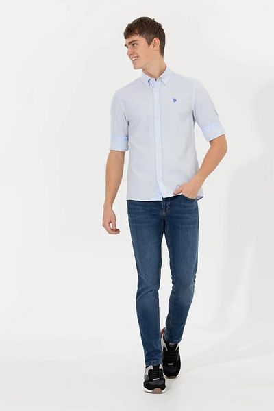 U.S. Polo Assn. Cămașă albastră pentru bărbați