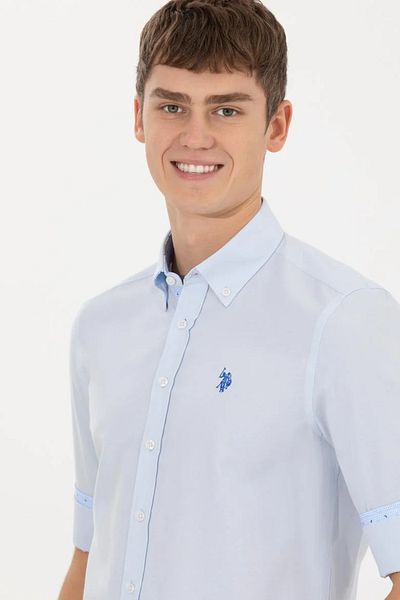 U.S. Polo Assn. Cămașă albastră pentru bărbați