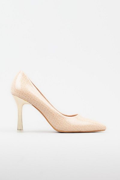 Adım Adım Women's Gold Heeled Stylish Heeled Shoes