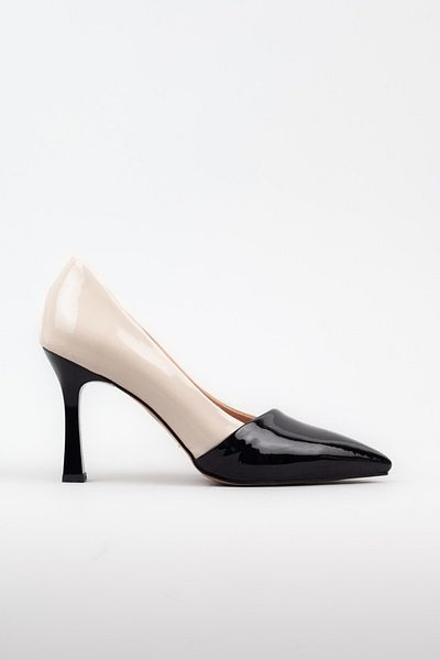 Adım Adım Women's Black Beige Stylish Stiletto