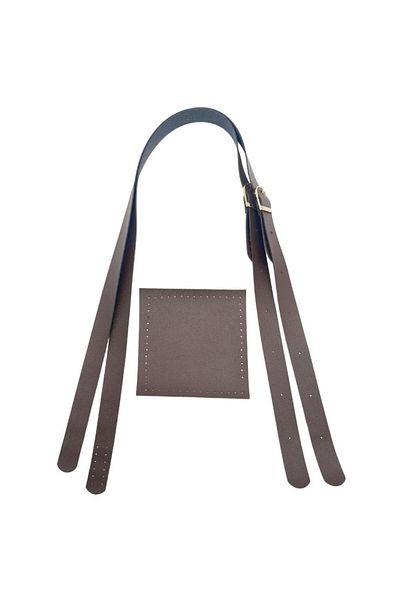 angel çanta aksesuar Angel Bag Accessory Faux Leather Pocket Adjustable Double Handle Bag Set Dark Brown Light Gold