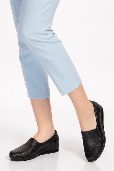Gondol Pantofi casual de damă din piele naturală cu talpă anatomică perforați cu laser Pyt.1208