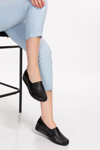 Gondol Pantofi casual de damă din piele naturală cu talpă anatomică perforați cu laser Pyt.1208