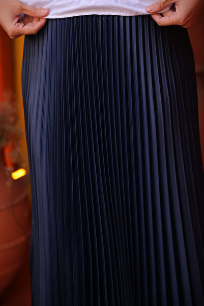 benguen 1389 Спідниця плісе темно-синя