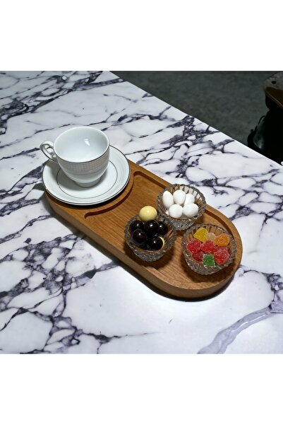 WOODVİVE Placuta din lemn natural - Farfurie de prezentare - Fag S007