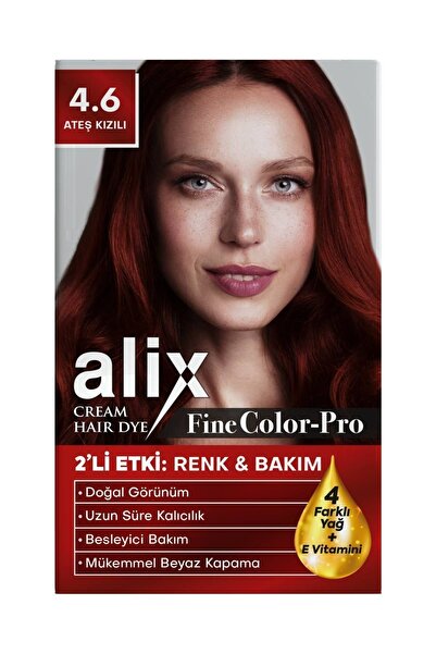Alix Saç Boyası Kiti 4.6 Ateş Kızılı 50 Ml