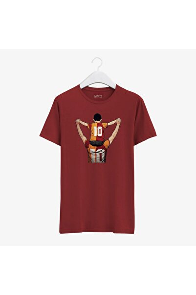 GANİYY تي شيرت باللون الأصفر والأحمر مع القيل والقال