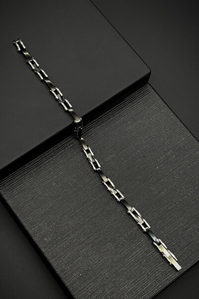 FRNCH 316L Çelik İtalyan Model Siyah Renk Erkek Bileklik FRJ12147-3147-B2A