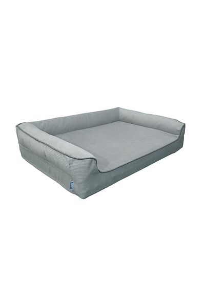 viscopet Premium Sofa Block Washable Dog Bed with Mattress and Zipper - S-grey