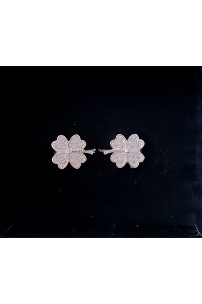 MAGRİB dört yapraklı yonca gümüş çocuk küpesi