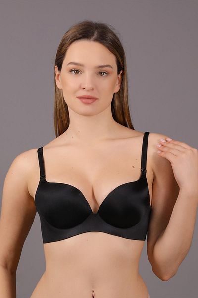 cotonhause Sutien de damă Lotus Laser Cut Push-Up negru336045