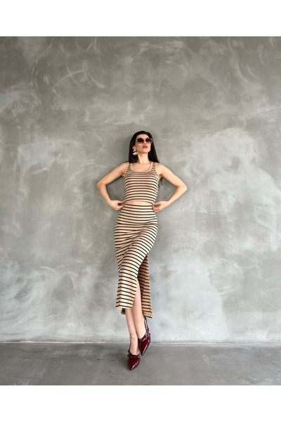 Fiori Спідниця середньої довжини з еластичним поясом і смужками