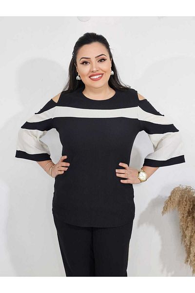 Melis Designer Plus Size Flounce Blouse