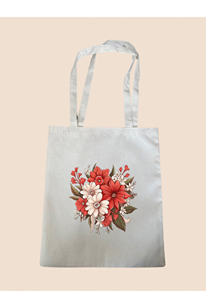 lili hediyelik Geantă din pânză cu imprimeu floral - Geantă de umăr pentru fe...