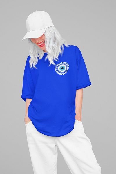 FAVORİST No Bad VIBES Tricou oversize Wide Fit Bumbac Unisex