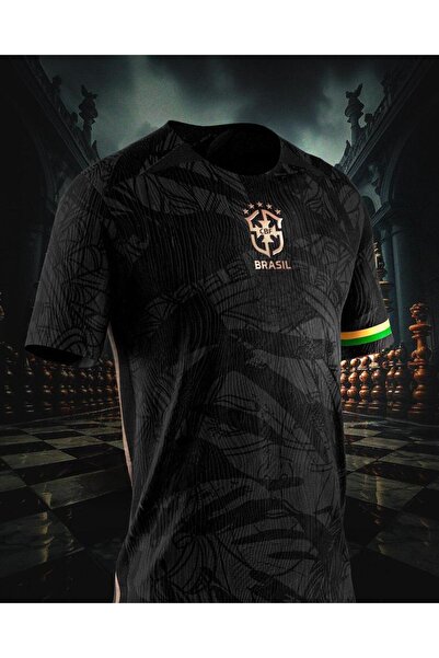 Lion Spor Brazil Custom Design Black Football Shirt The Prince