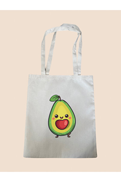 lili hediyelik Υφασμάτινη τσάντα με στάμπα αβοκάντο - Γυναικεία τσάντα ώμου μ...