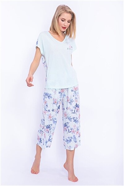 Arnetta Ar1903-s Arnetta Çiçekli Kapri Tk.s-xl Bd. Mint Yeşili