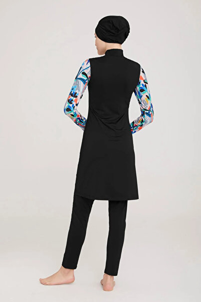 Pimody Lycra Πλήρως Καλυμμένο Μαγιό Hijab Carter Maresiva 8024 Μαύρο