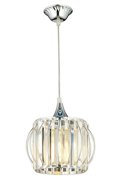 NisaLuce Lily Crystal Chrome Chandelier