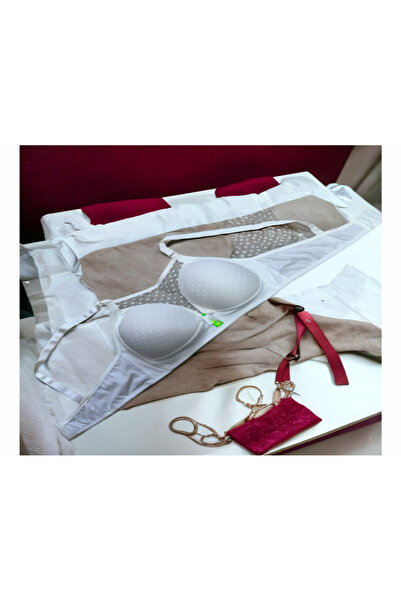 ECEM BALENSİZ SİLİKONLU DESTEKSİZ ÖNÜ TÜL MODEL SÜTYEN 012