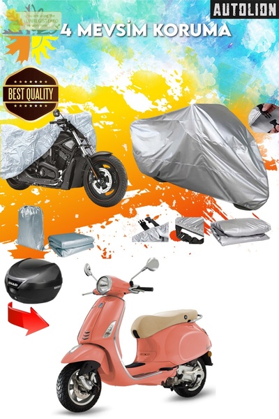 autolion حقيبة فيسبا بريمافيرا 150 الخلفية المتوافقة مع مشمع المحرك فائق الحماية