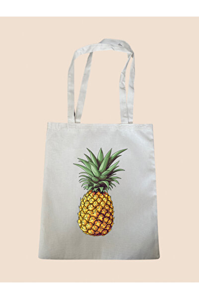 lili hediyelik Geantă din Pânză Imprimată Ananas - Geantă de umăr pentru feme...