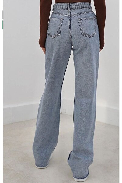 LAMİRAMOOD Snow Palazzo High Waist Stretchy Jeans Pants Kuds