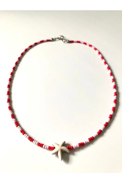 Handmade Minimal Bead Starfish Necklace