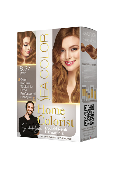Sea Color 2 Tüp Home Colorist 8.37 Sahra Premium Saç Boyası Evde Profesyonel ...