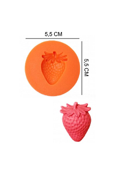 Butedo Çilek Silikon Şeker Hamuru, Sabun, Mum Kalıp