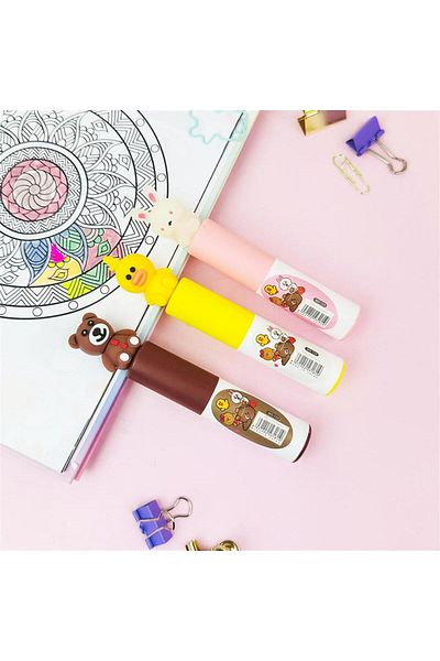 Hediye Vakti Felted Pen with Cute Animal Figure