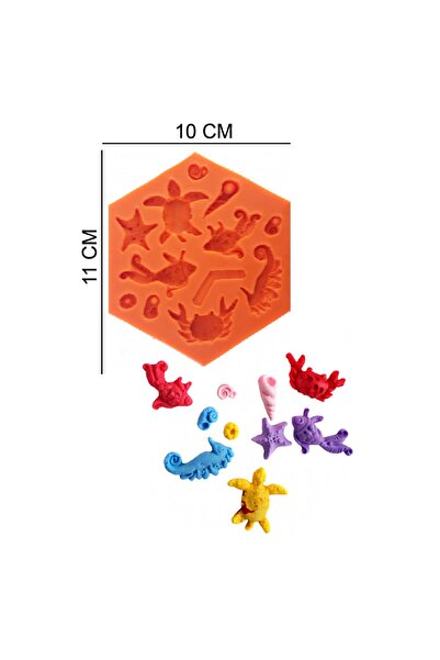 Butedo Deniz Canlıları Silikon Şeker Hamuru, Sabun, Mum Kalıp