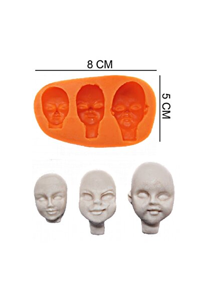 Butedo Yüz Çocuklar Silikon Şeker Hamuru, Sabun, Mum Kalıp