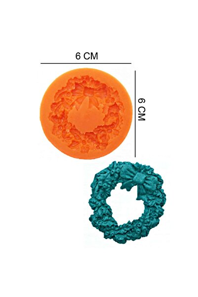 Butedo Çelenk Çerçeve Silikon Şeker Hamuru, Sabun, Mum Kalıp