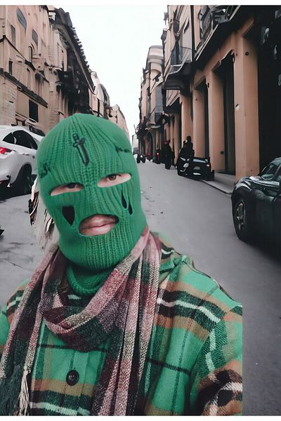 FG KONNİCHİWA Tear Snow Mask - Heart Snow Mask Balaklava COLOR ALTERNATIVE GANST MODEL