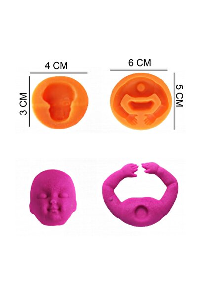 Butedo Bebek Baş Gövde Silikon Şeker Hamuru, Sabun, Mum Kalıp