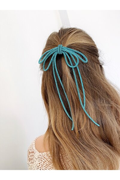 WAHSHE إبزيم على شكل فيونكة من حجر الكريستال من سلسان