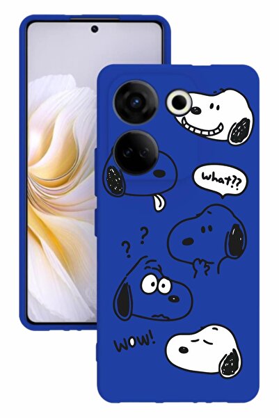TECNO Camon 20 Blue Color Silicone Case with Print and Camera Protection